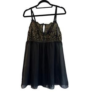 Cacique gold and black shear nightie